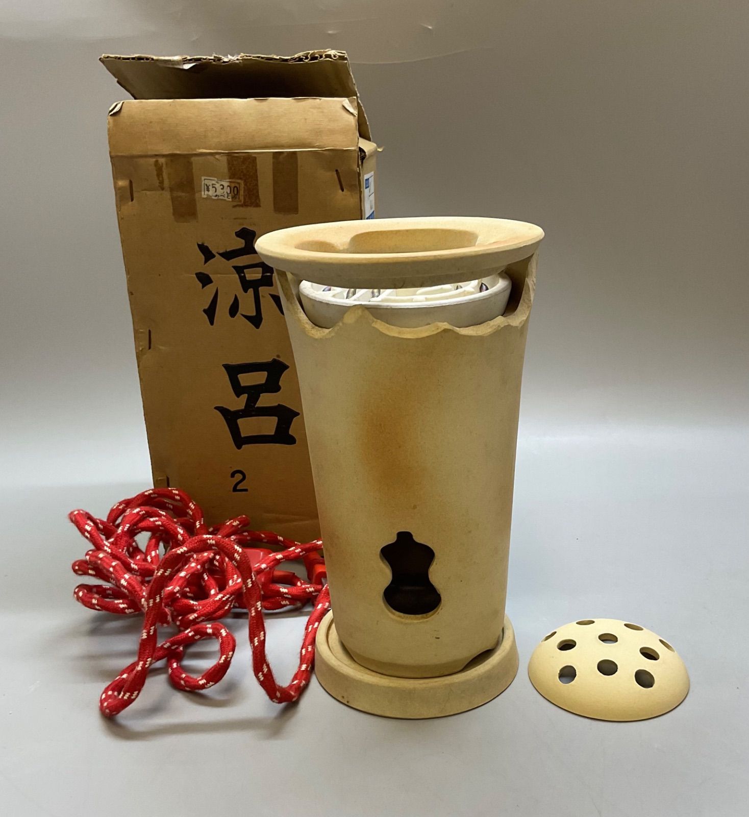 M295 動作確認済み 電熱涼炉 電熱 塩吹 涼炉 煎茶道具 茶道具 アンティーク 古風