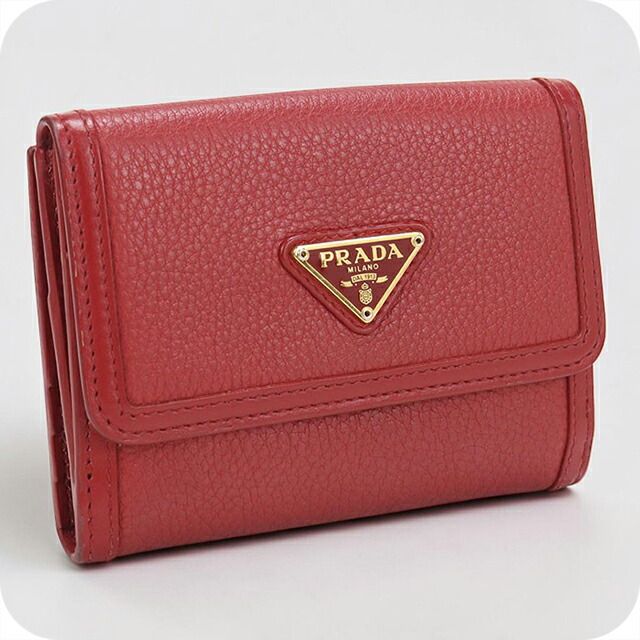 プラダ PRADA 財布 レディース 1MH523 2B16 F0011 ヴィッテロフェニックス トライアングル レザー財布