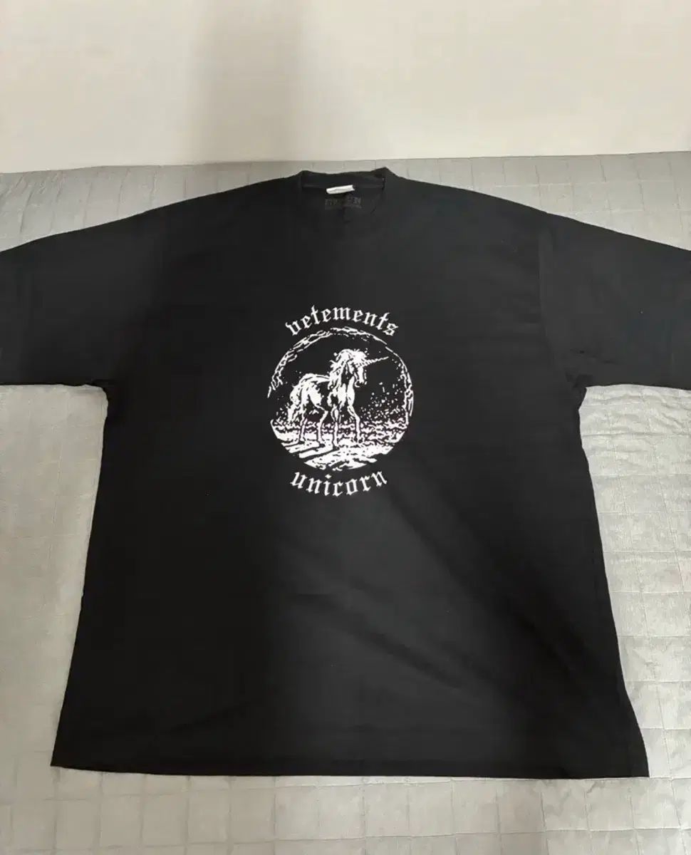 M VETEMENTS ヴェトモン ダブル ユニコーン 半袖 Tシャツ ブラック