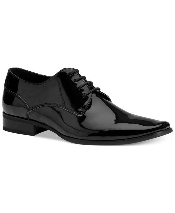 カルバンクライン メンズ シューズ オックスフォード レース Calvin Klein Mens Brodie Lace Up Dress Oxford Black Patent ブラック