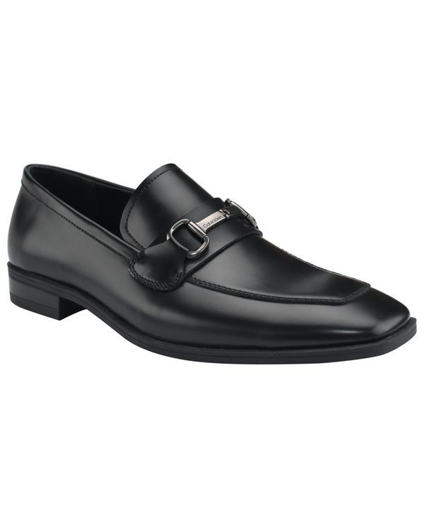 カルバンクライン メンズ シューズ スリッポン・ローファー Calvin Klein Mens Malcome Slipon Dress Shoes Black Saffiano ブラック