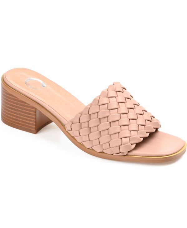 ジュルネ コレクション レディース シューズ パンプス サンダル ヒール Journee Collection Womens Fylicia Woven Block Heel Slide Sandal