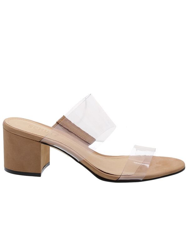 シュッツ レディース シューズ サンダル ヒール Schutz Womens Victorie Mid Block Heel Sandals Honey BeigeClear ベージュ