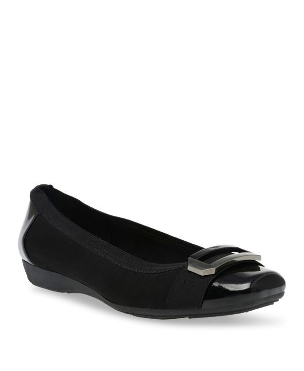 アンクライン レディース シューズ パンプス Anne Klein Womens Uplift Sport Buckle Ballet Flats Black ブラック