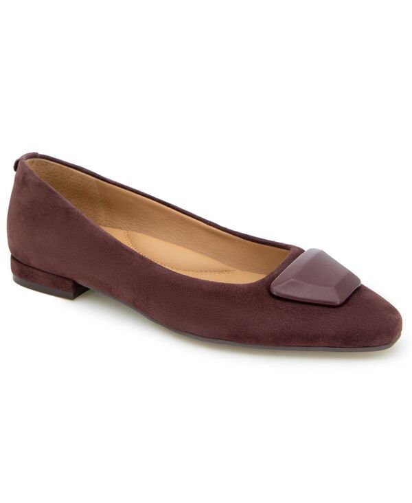 ジェントルソウルズ レディース シューズ パンプスエード Gentle Souls Womens Hanette Square Toe Suede Flats Burgundy Suede バーガンデ