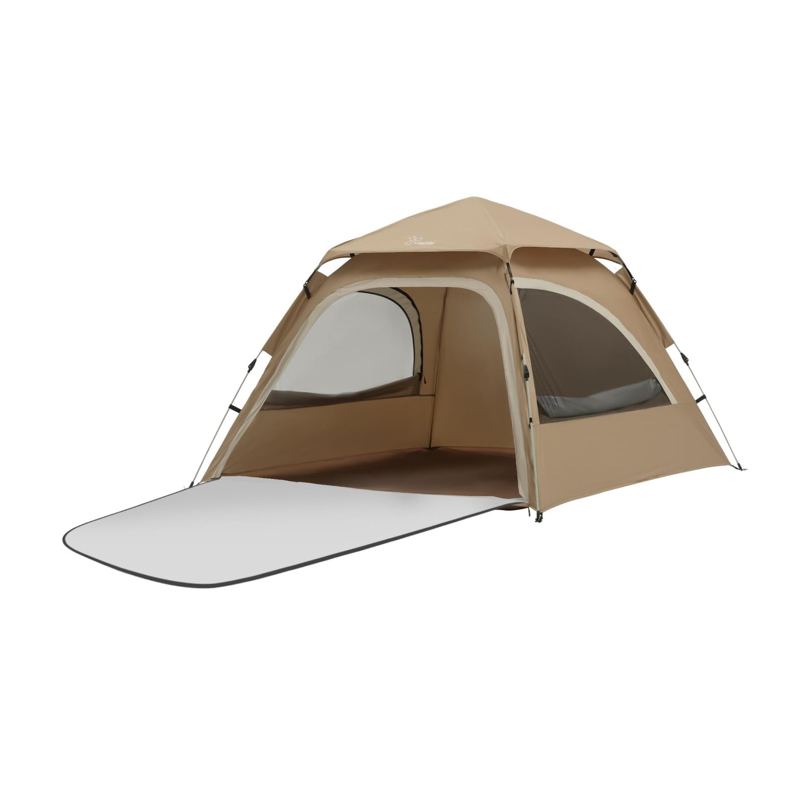 Vidalido ワンタッチ テント 1-4人用 ビーチテント 幅200x高140cm UVカット99％ ポップアップ サンシェード シルバーコーティング フルクローズ 簡単設営 初心者向け 簡易 シェード キャンプ ピクニック 防災用 オールシーズン対応 7,139円