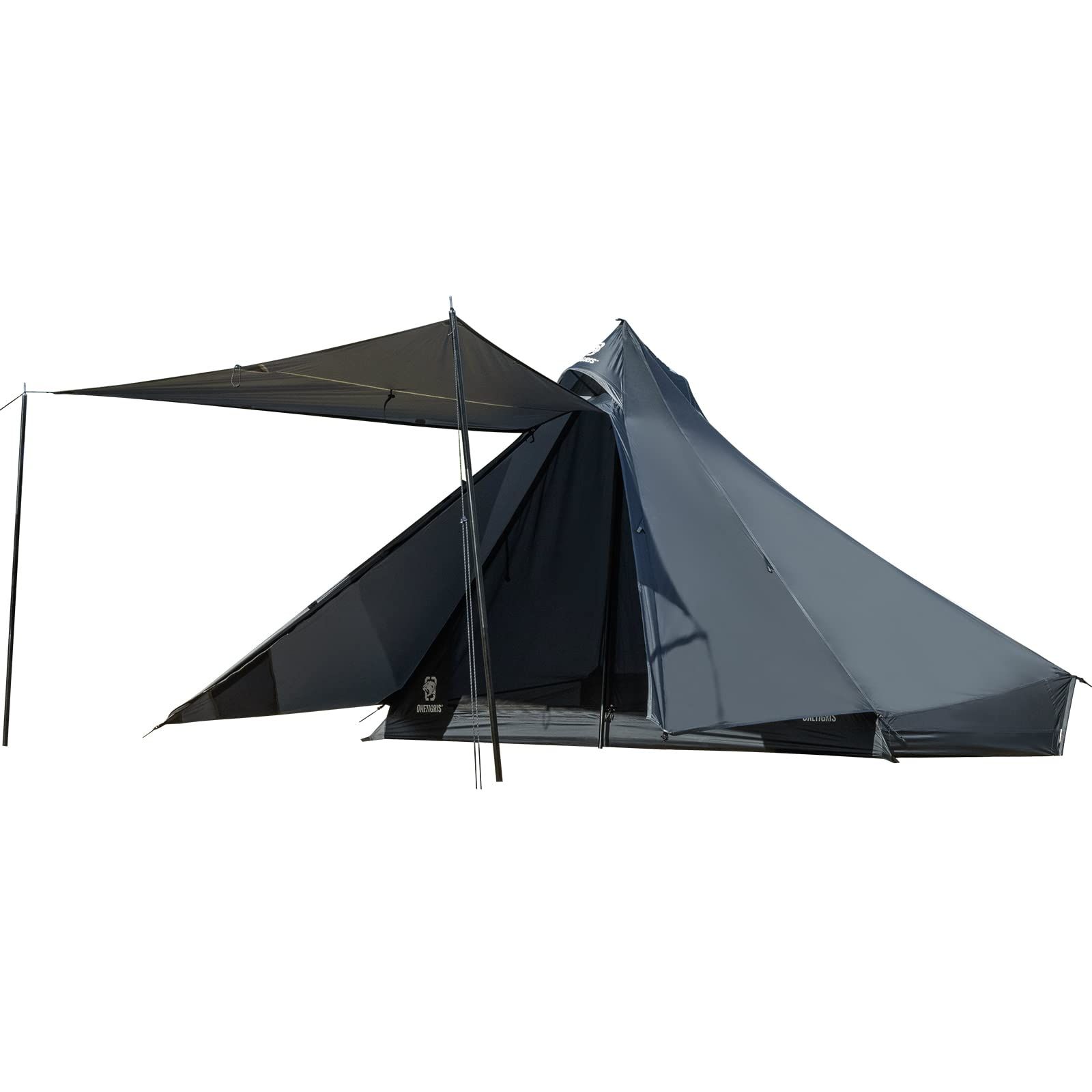 OneTigris TETRAピラミッドテント ワンポールテント ソロテント キャンプ インナー メインポール付き 登山 アウトドア キャンプ旅行 ソロキャンプ
