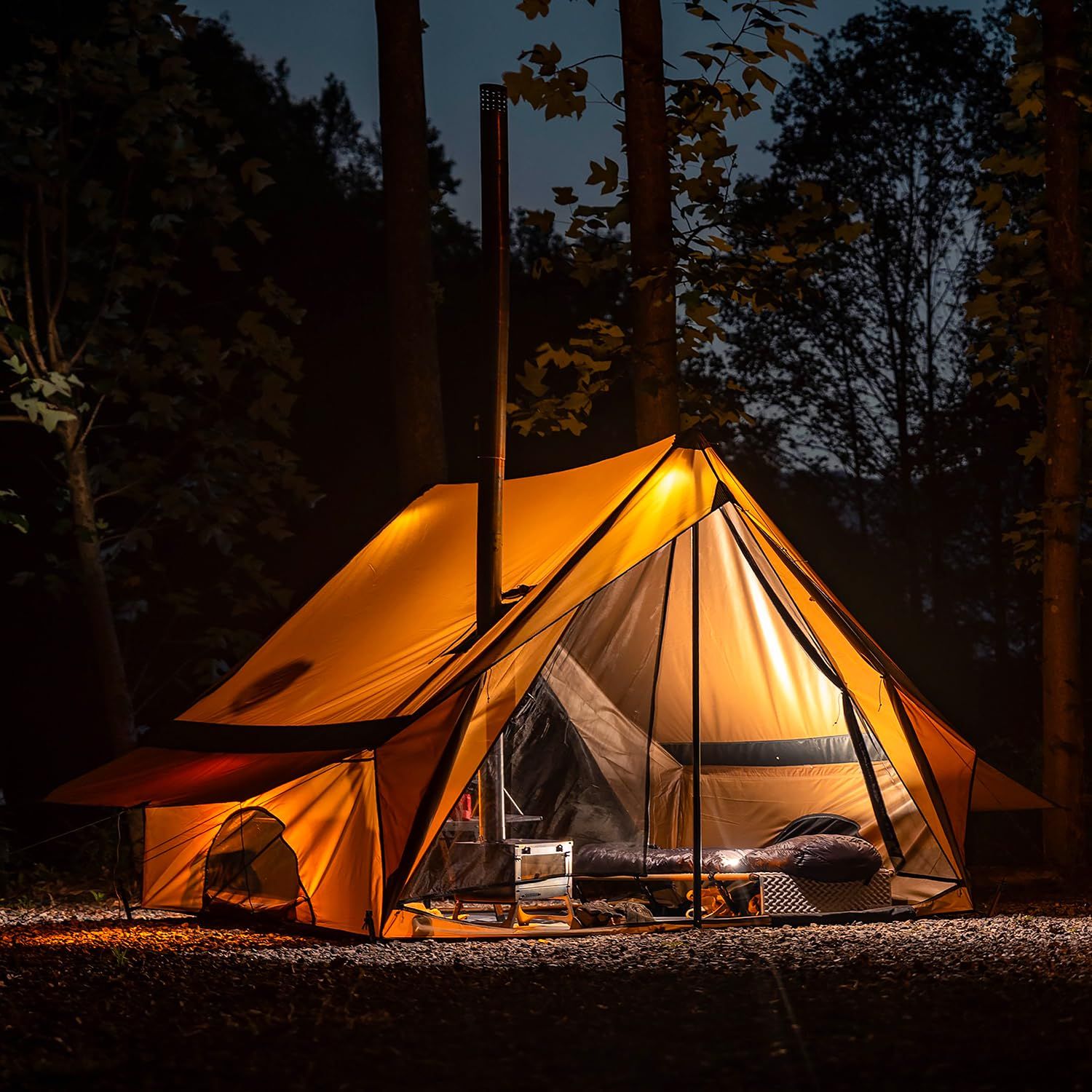 POMOLY ロッジ型テント CHALET 70 Max キャンプテント2-4人用 小屋型