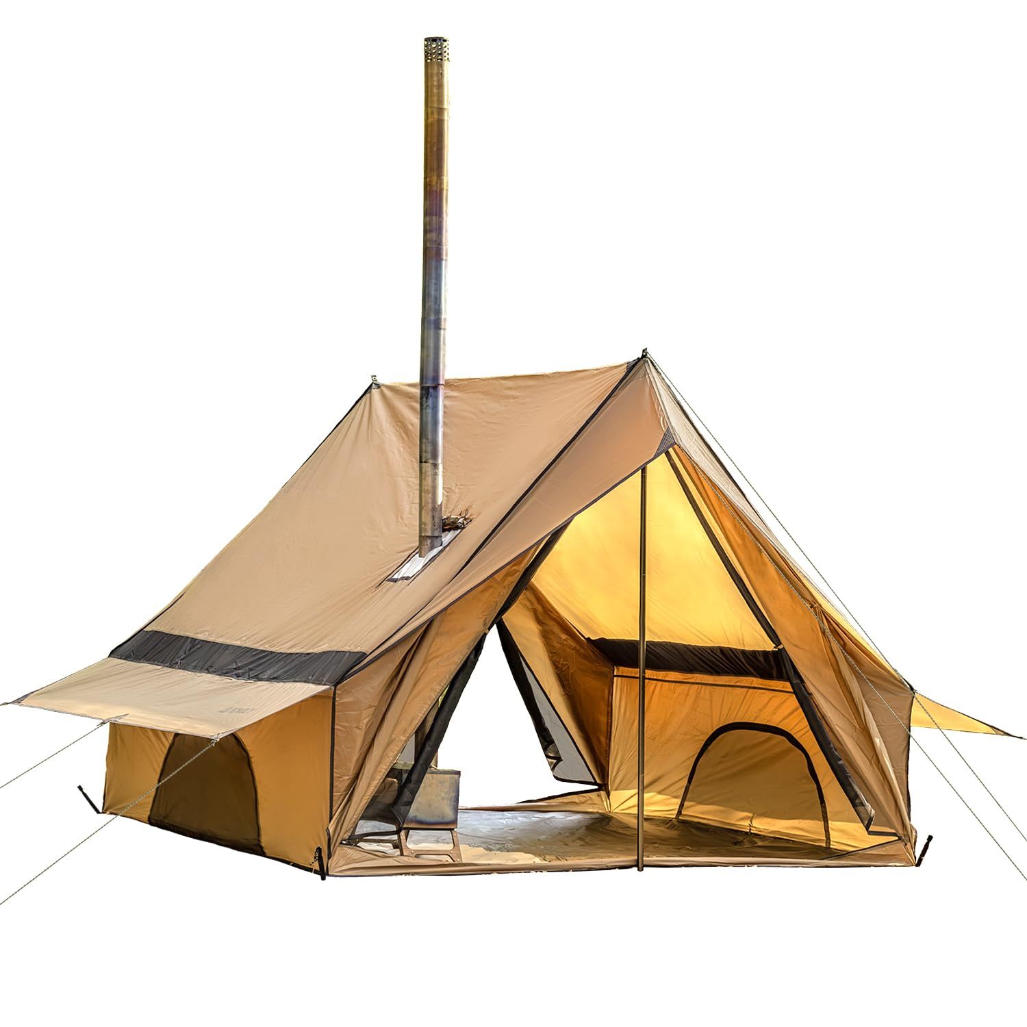POMOLY ロッジ型テント CHALET 70 Max キャンプテント2-4人用 小屋型