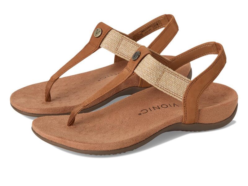 バイオニック レディース シューズ サンダル VIONIC Brea Camel Nubuck Le キャメル