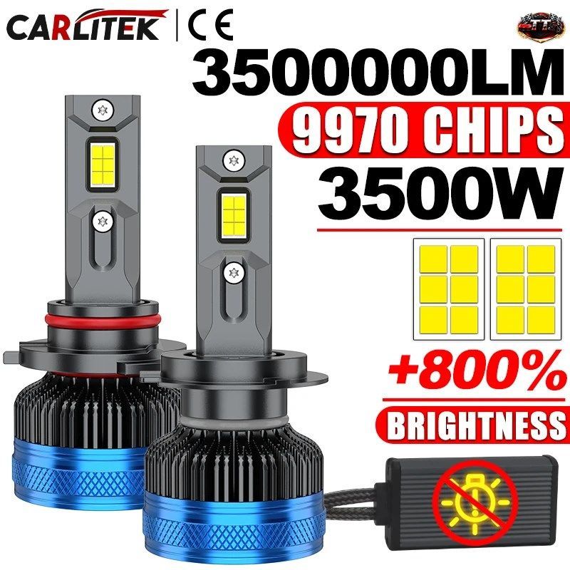 3500W H7 LEDバルブ CANBUS K5C PLUS H4 H11 H1 HB3 9005 HB4 9006 9012 HIR2 K6C LEDダブル銅管高出力フォグランプ 12V 2個