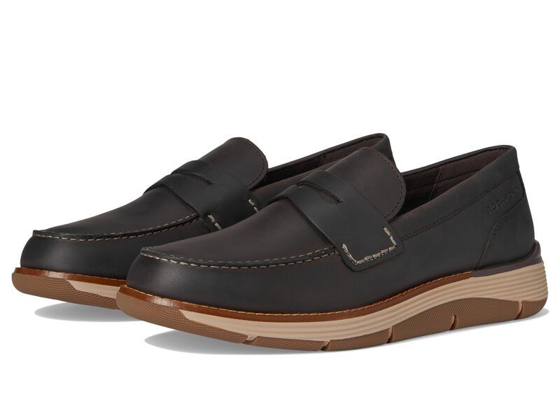 ロックポート メンズ シューズ オックスフォード Rockport Liam Dark Brown Leat ブラウン