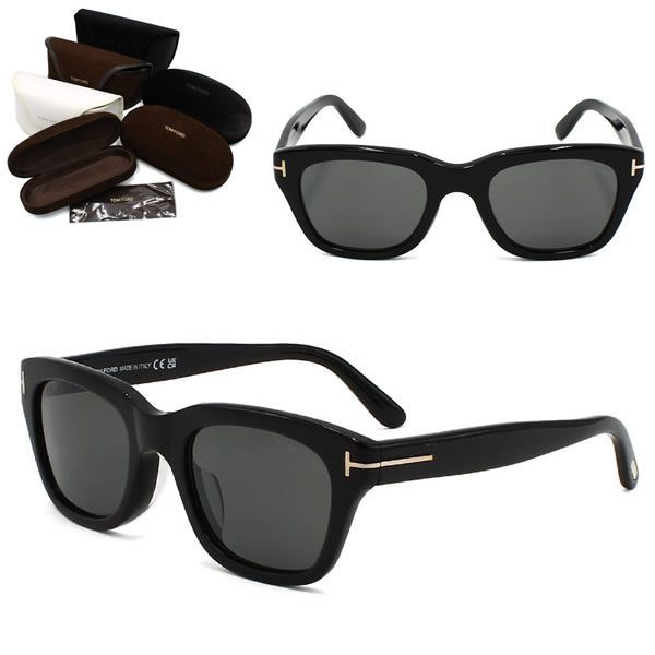 トムフォード サングラス TOM FORD FT0237-F/S 01A 51 TF0237 SNOWDON スノードン ブラック グレー サングラス アジアンフィット メンズ レディース ユニセックス 24,675円