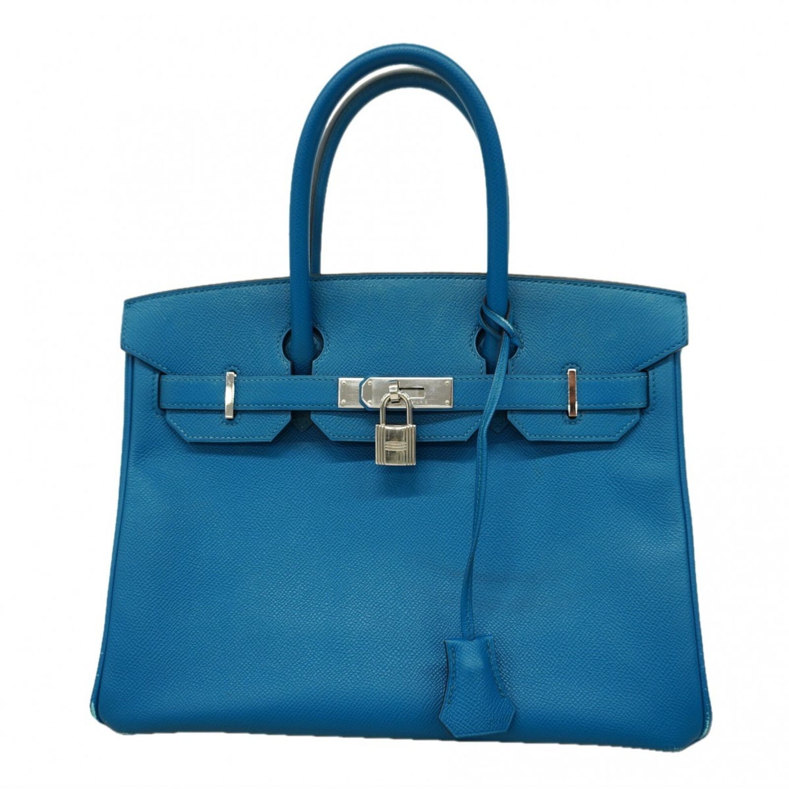 エルメス(Hermes) エルメス ハンドバッグ バーキン30 エプソン ブルーイズミール Q刻印レディース