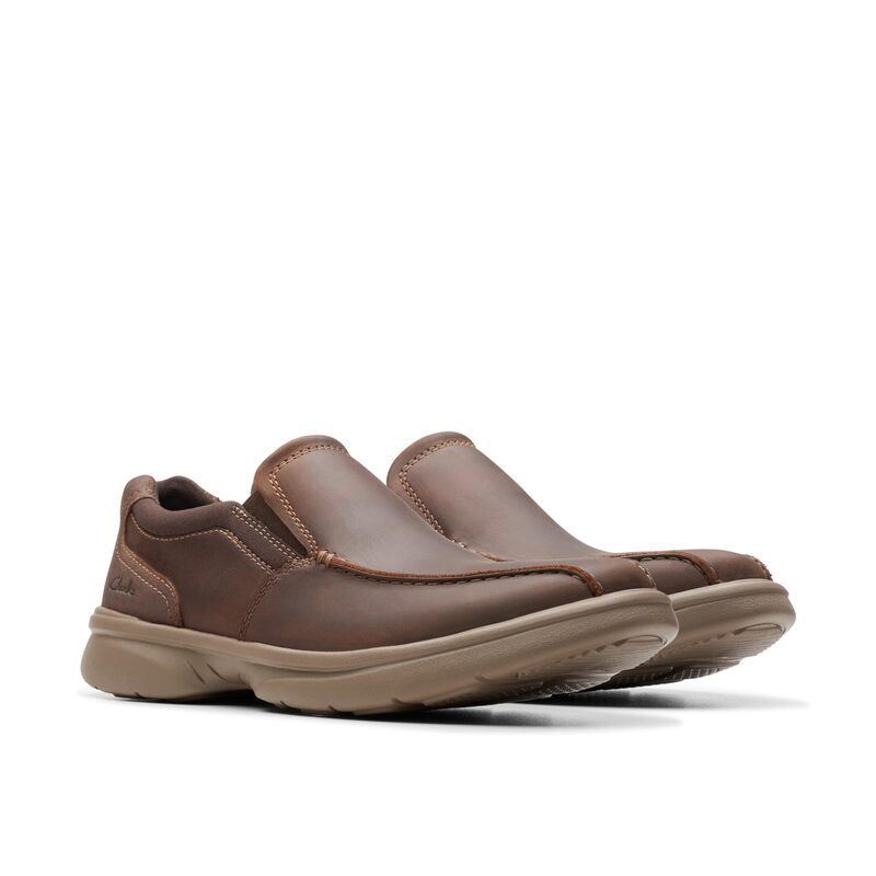クラークス メンズ シューズ スリッポン・ローファー Clarks Bradley Step Beeswax Leather