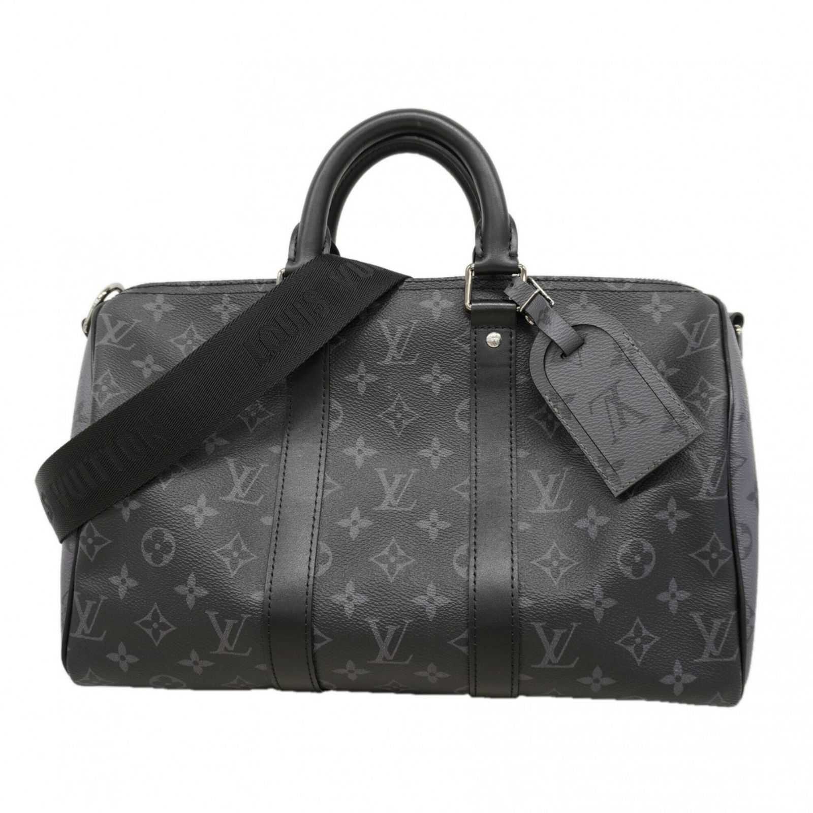 ルイ・ヴィトン(Louis Vuitton) ルイ・ヴィトン ハンドバッグ モノグラム・エクリプス リバース キーポルバンドリエール35 M46655 ブラック グレー 2wayバッグメンズ