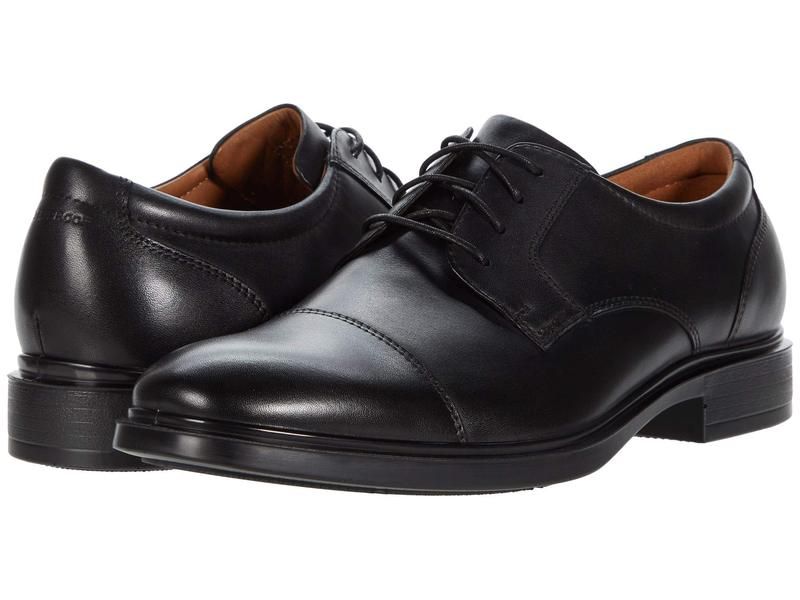 フローシャイム メンズ シューズ オックスフォード キャップ Florsheim Forecast Waterproof Cap Toe Oxford Black Smooth ブラック