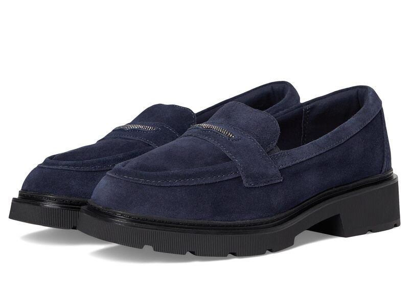 クラークス レディース シューズ サンダル Clarks Lauryl Step Navy Suede ネイビー