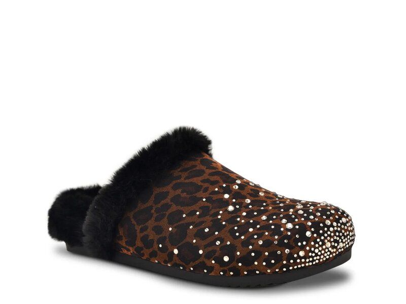 ゲス レディース シューズ サンダル Guess Gascona Clog Dark Brown Leopard Print ブラウン