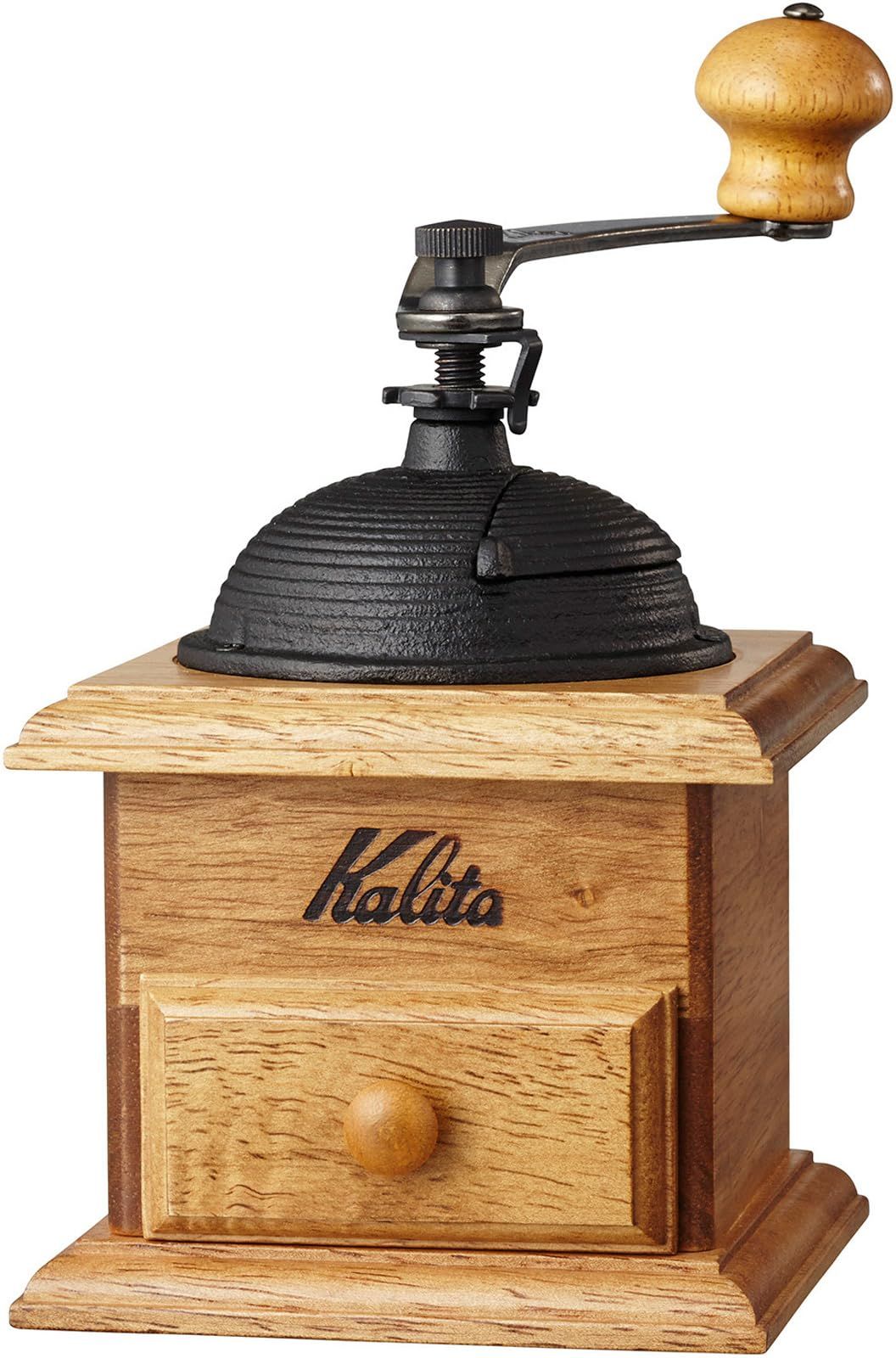 カリタ Kalita コーヒーミル 木製 粒度の安定性が高いアルミ製グラインダー ドームミル ac ブラウン 粗さ調整可能 手挽きコーヒーミル ミル グラインダー 手動 プレゼント ギフト 贈り物 42222t e7e4eea8