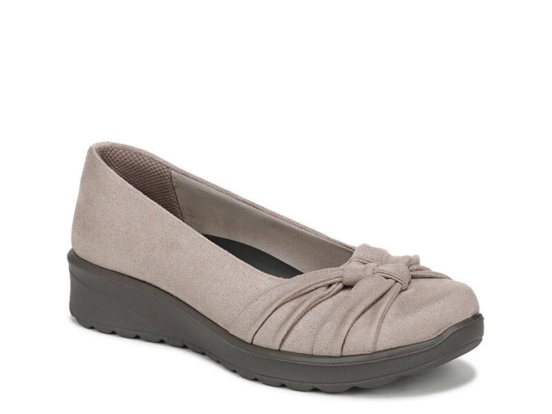 ライフストライド レディース シューズ スリッポン・ローファー LifeStride Glamour Wedge SlipOn Light Grey グレー