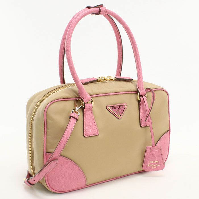 PRADA プラダ 2WAY ミニボストン ナイロン/レザー【中古】 レディース