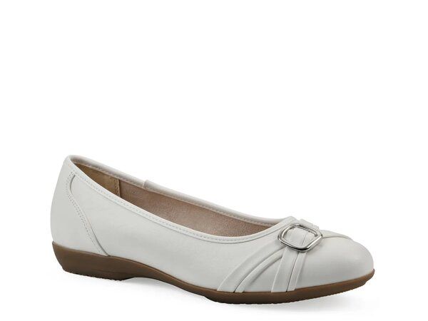 クリフバイホワイトマウンテン レディース シューズ パンプス Cliffs by White Mountain Calming Ballet Flat White ホワイト