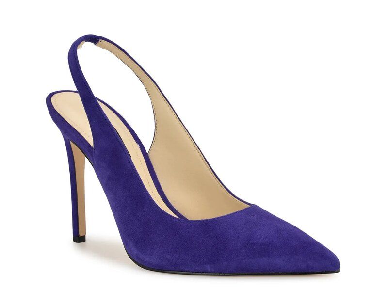 ナインウェスト レディース シューズ パンプス Nine West Feather Pump Dark Blue Suede ブルー