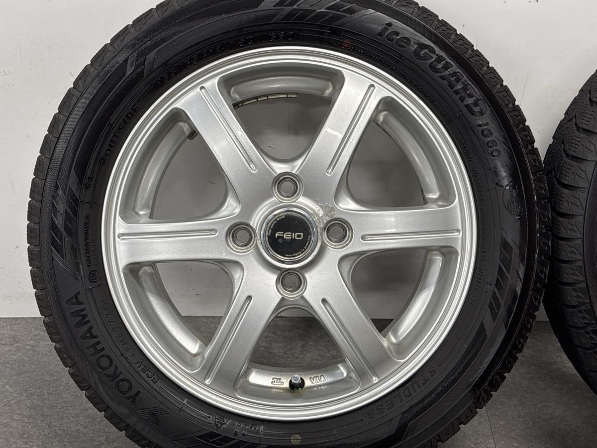 バリ溝 2024年製】FEID 14in 4.5J +46 PCD100 ヨコハマ アイスガード6