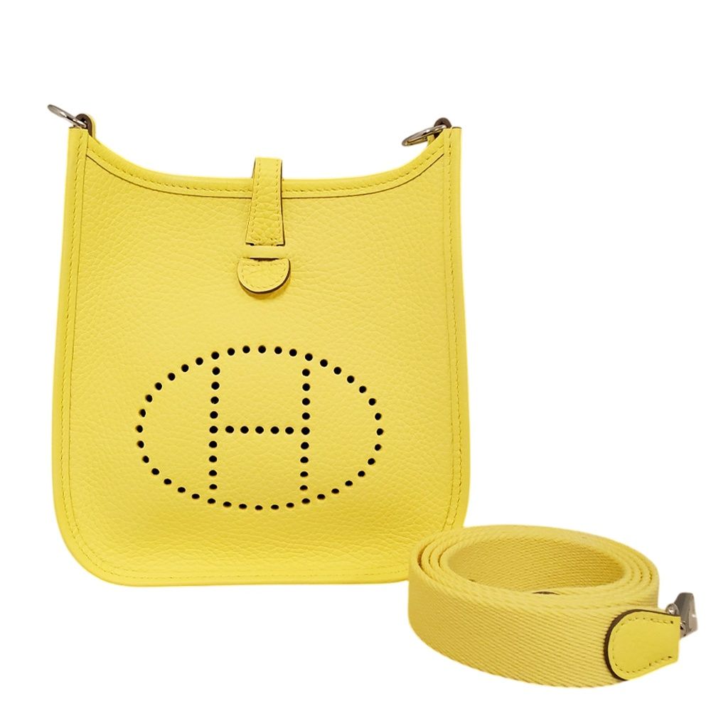 【新品同様・未使用品】エルメス HERMES エヴリンTPM アマゾン トリヨン リモンチェッロ SV金具 W刻印/MA2410040