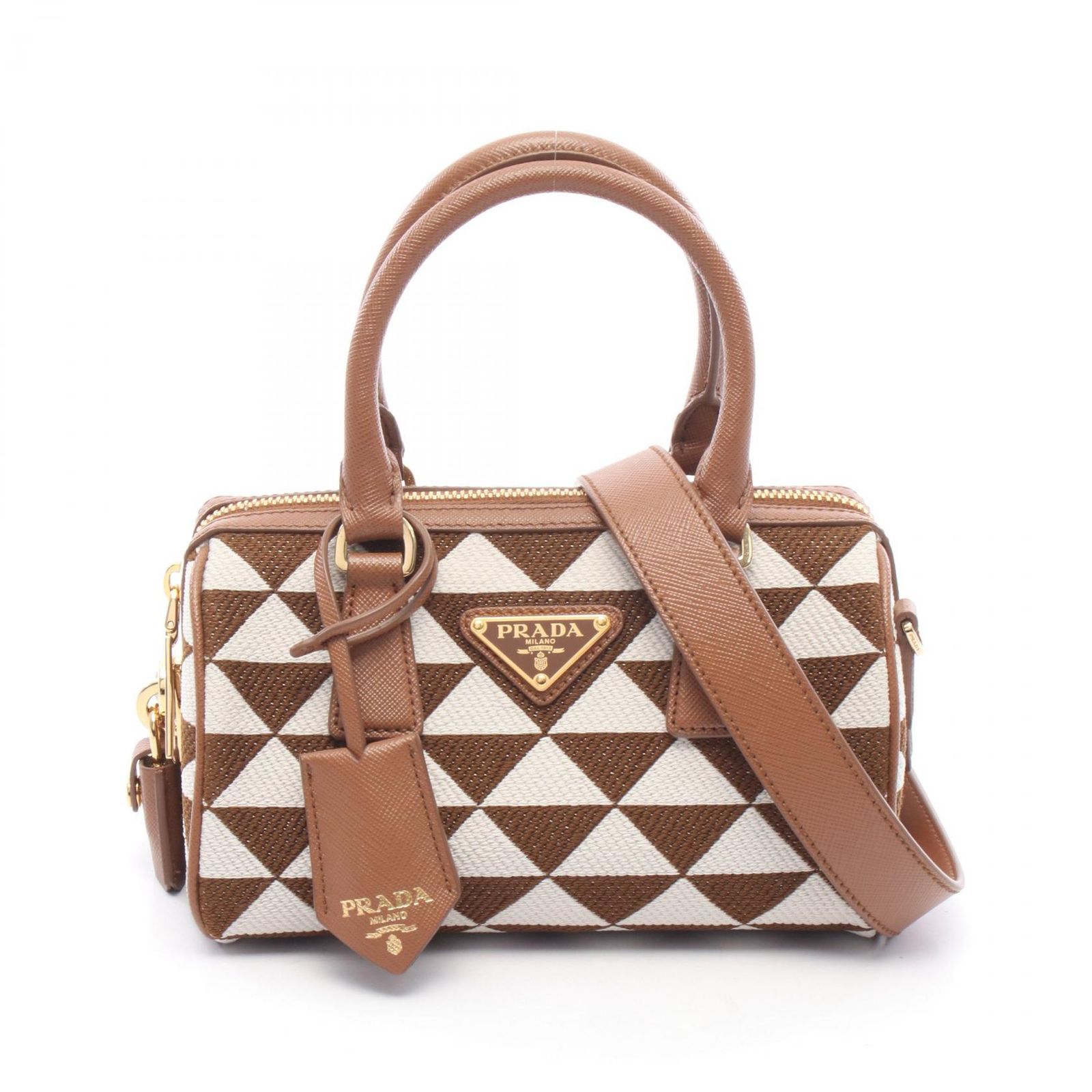 PRADA プラダ TRIANGOLO JACQU 2WAY ハンドバッグ