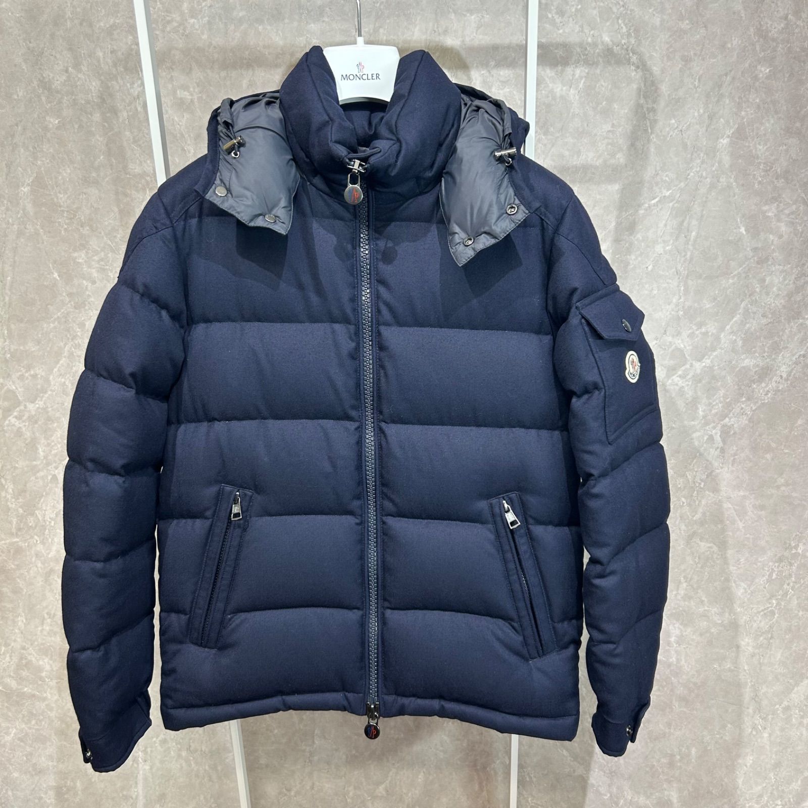 【美品】 MONCLER モンクレール ダウンジャケット モンジュネーブルMONTGENEVREネイビー0