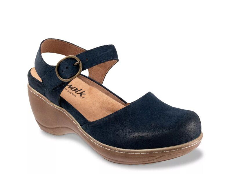 ソフトウォーク レディース シューズ サンダル Softwalk Mabelle Clog Navy Suede ネイビー