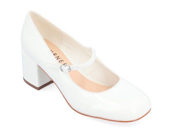 ジュルネ コレクション レディース シューズ パンプス Journee Collection Okenna Mary Jane Pump White ホワイト