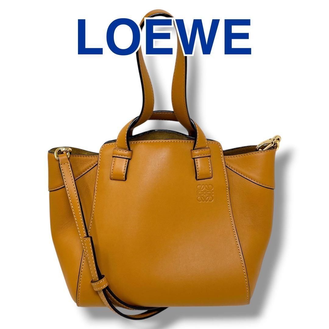 ロエベ ハンドバッグ ハンモック ナゲット ウォームデザート レザー レディース LOEWE A538H04X02 ライトブラウン ナパカーフ ブランド 美品 ゴールド金具 ライトブラウン系 外ポケット：なし ショルダーバッグ 肩掛け 斜め掛け カバン 女性用