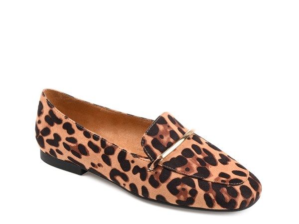 ジュルネ コレクション レディース シューズ スリッポン・ローファー Journee Collection Wrenn Loafer BeigeBlack Leopard Print ブラック