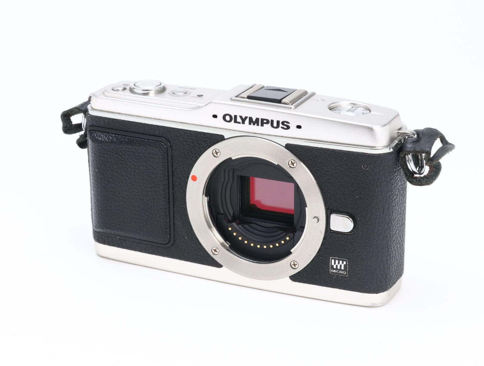 B- (並品) OLYMPUS オリンパス PEN E-P1 ボディ シルバー シャッター