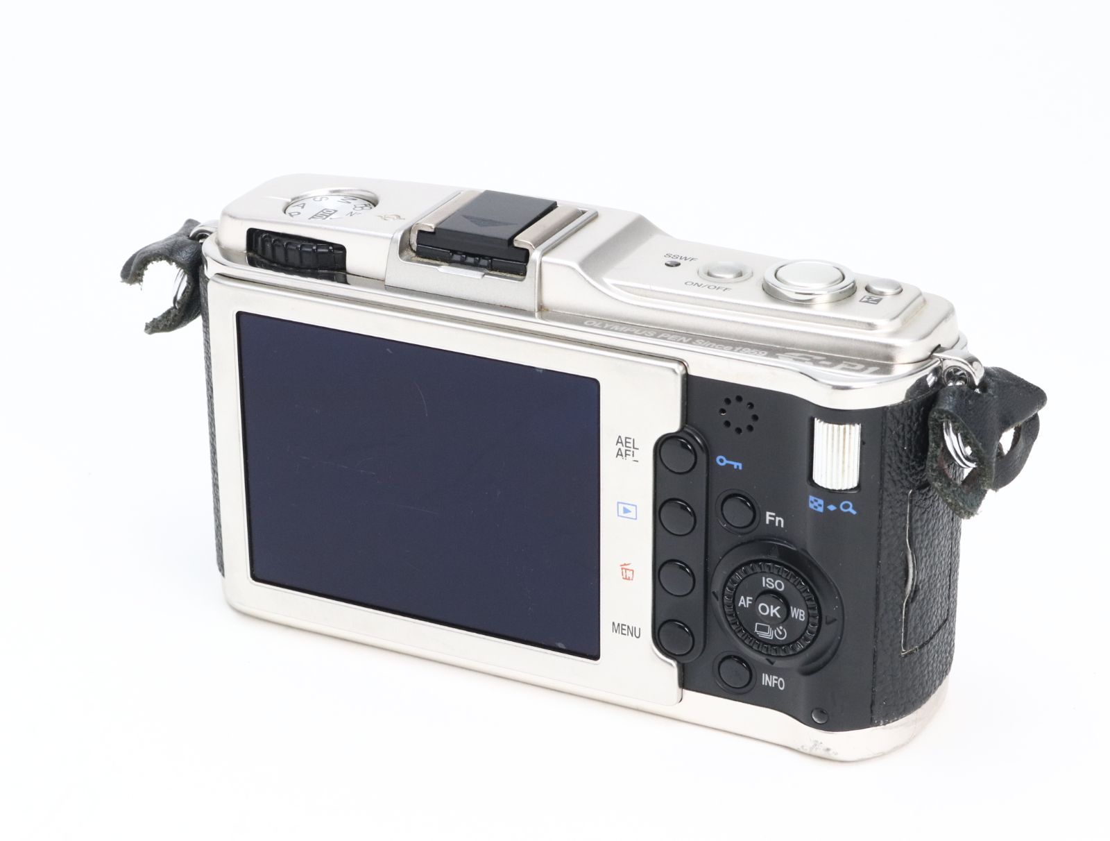 B- (並品) OLYMPUS オリンパス PEN E-P1 ボディ シルバー シャッター