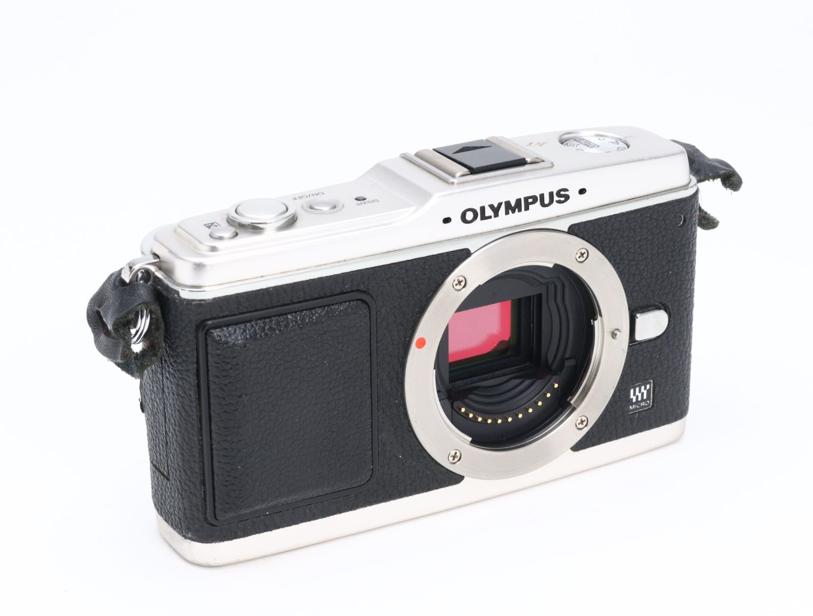 B- (並品) OLYMPUS オリンパス PEN E-P1 ボディ シルバー シャッター
