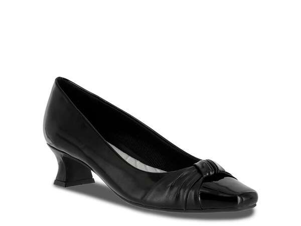 イージーストリート レディース シューズ パンプス Easy Street Waive Pump Black Faux Patent Leather ブラック