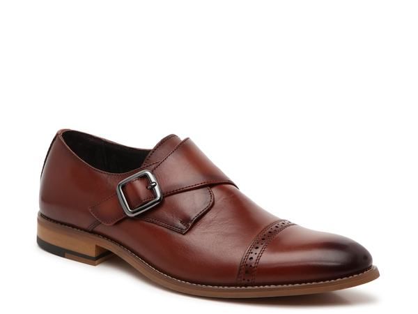 ステイシーアダムス メンズ シューズ スリッポン・ローファー モンクストラップ モンク Stacy Adams Desmond Monk Strap SlipOn Cognac