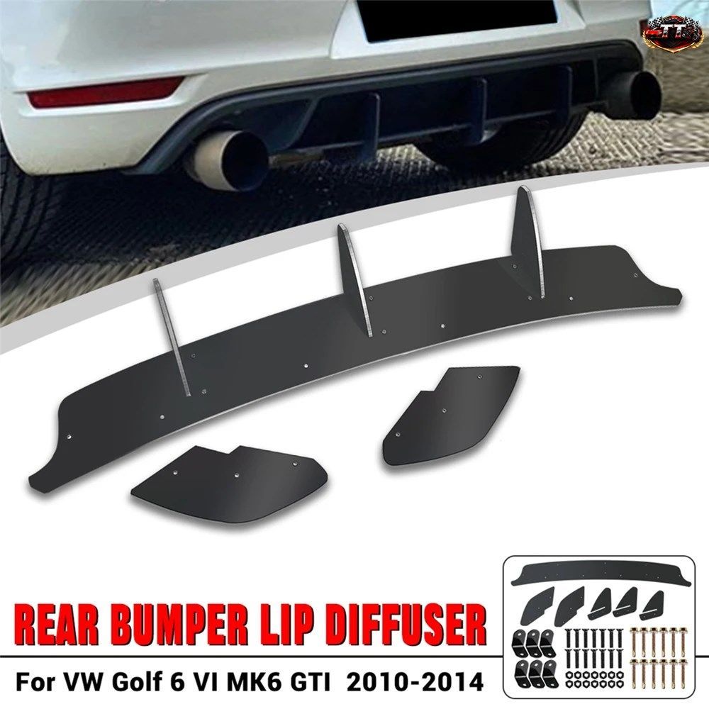 ディフューザー ゴルフ6 VI MK6 GTI 2010-2014 ホットリアバンパーリップスポイラー VW エクステリア改造パーツ カースタイル 9,679円