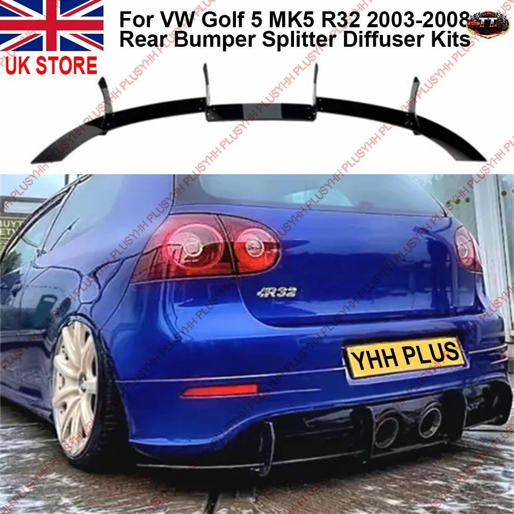 リアバンパーディフューザーシャークフィンキット VWゴルフ5 R32 MK5 2003-2008 エクステリア改造パーツ カースタイル ホット