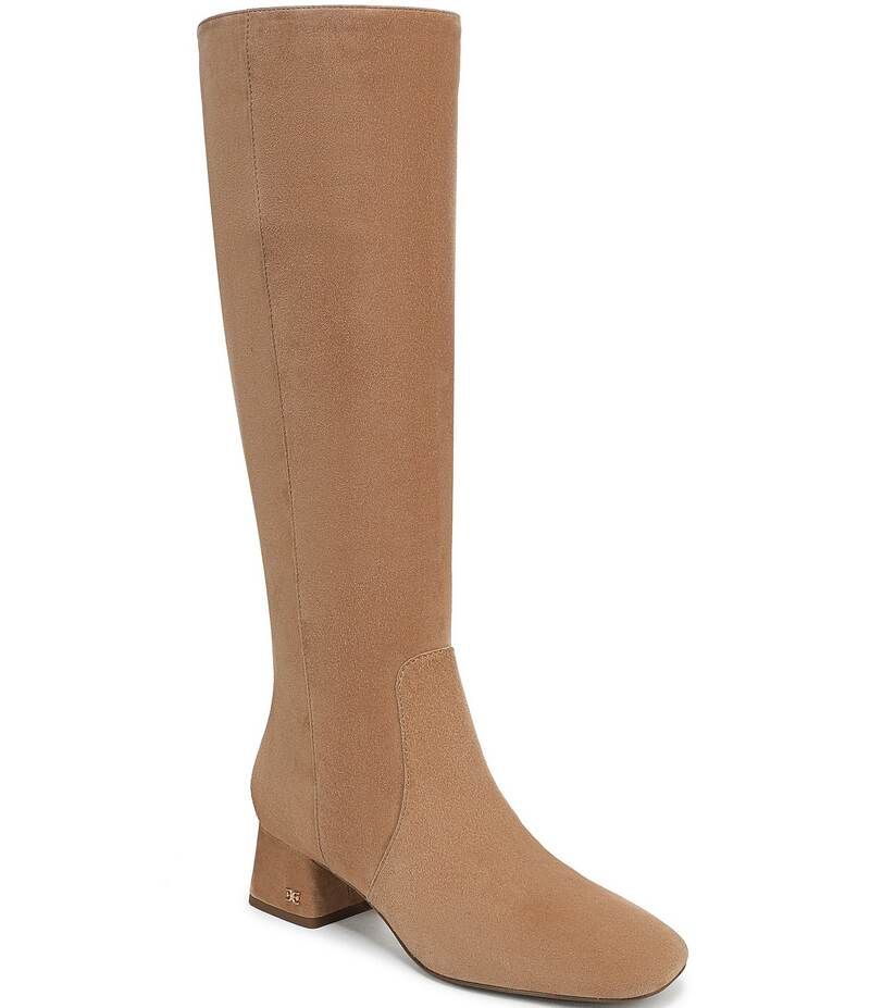 サムエデルマン レディース シューズ ブーツ・レインブーツ トール スエード ブーツ Sam Edelman Porter Suede Square Toe Tall Dress Boots Cypr