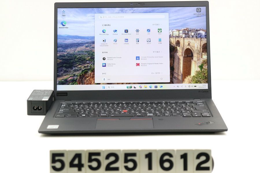 Lenovo ThinkPad X1 Carbon 8th Gen Core i5 10210U 1.6GHz/8GB/256GB(SSD)/14W/FHD(1920x1080)/Win11 【545251612】