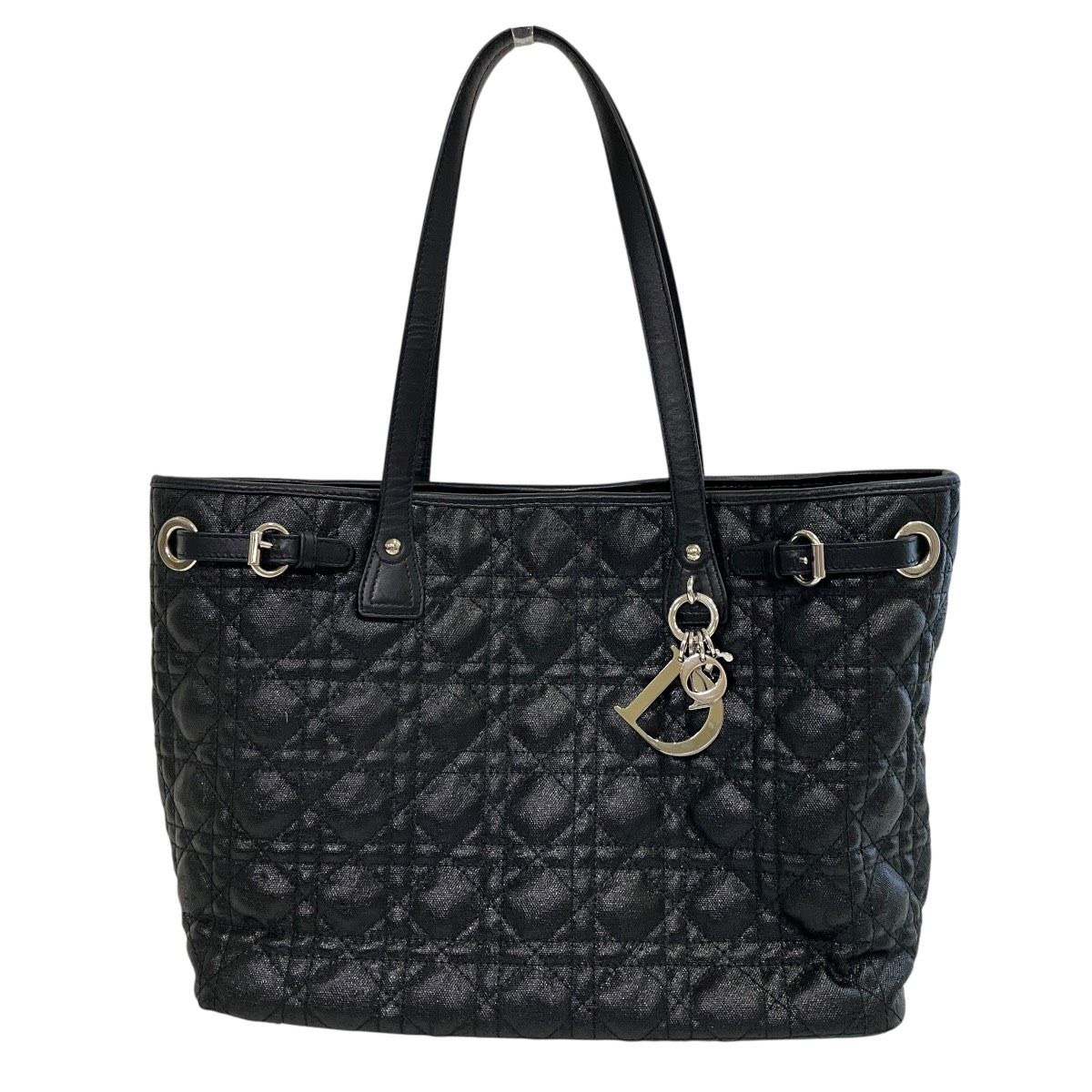クリスチャンディオール Christian Dior カナージュ スモール トートバッグ パナレア トートバッグ キャンバス レザー レディース