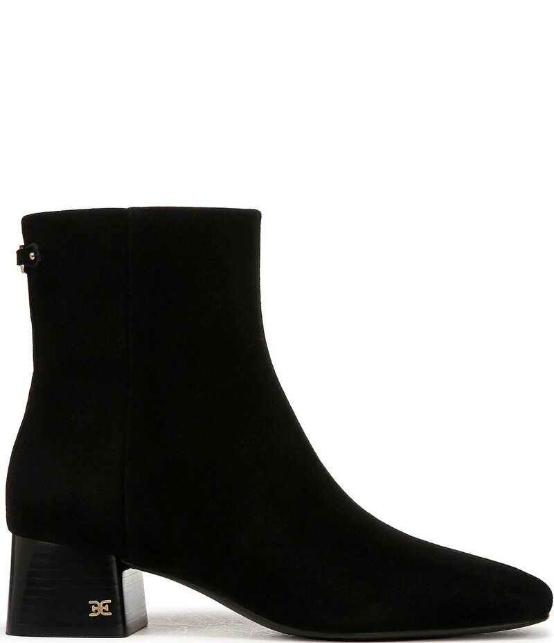 サムエデルマン レディース シューズ ブーツ・レインブーツ スエード ブーツ Sam Edelman Paige Suede Square Toe Dress Booties Black ブラック