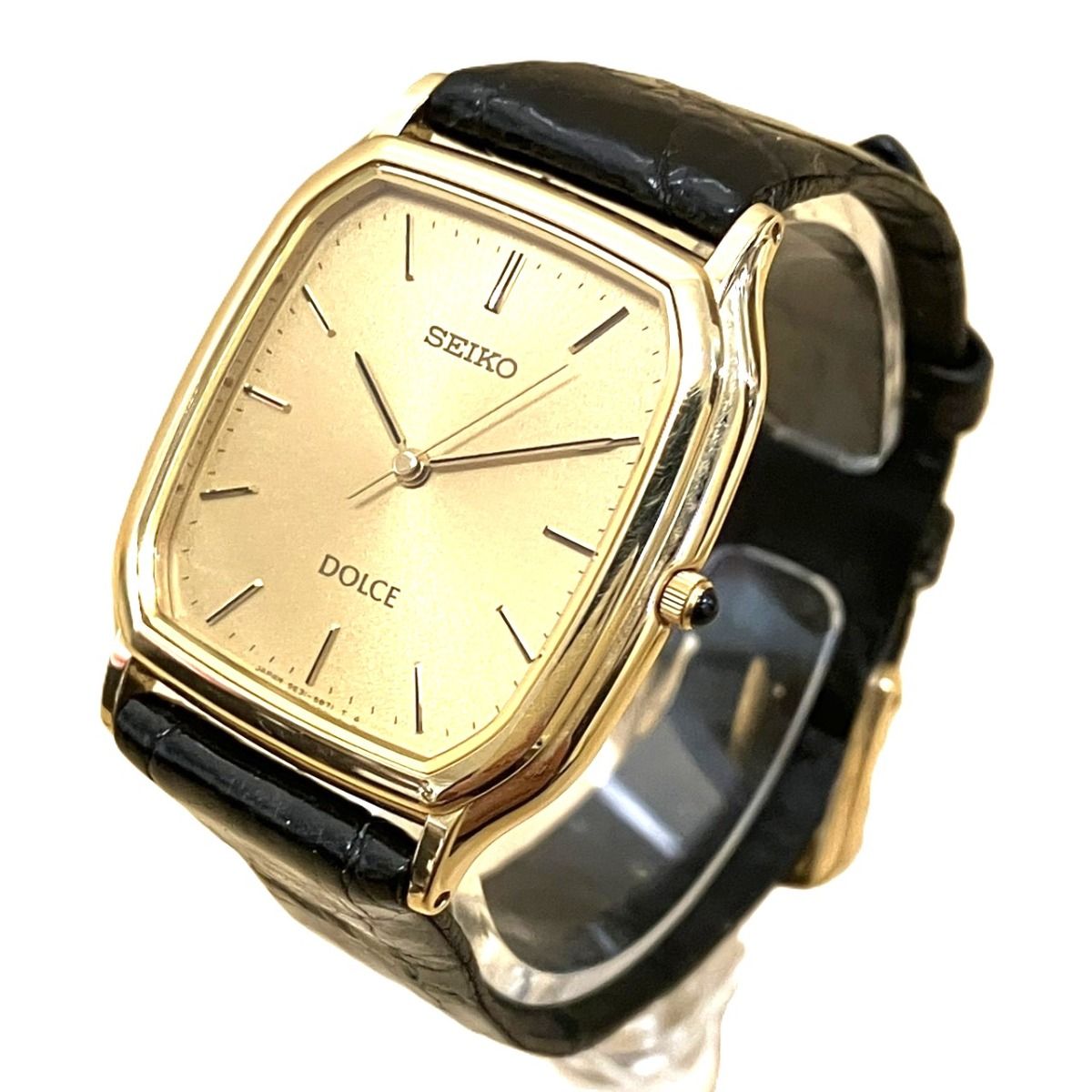 セイコー SEIKO ドルチェ 腕時計 総重量約22.6g GP 本革 クオーツ