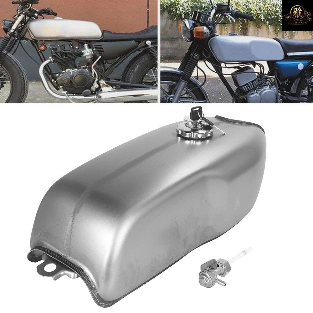 9L ビンテージ カフェレーサー オートバイ燃料タンク むき出しの 9L ビンテージ カフェレーサー オートバイ燃料タンク むき出しの