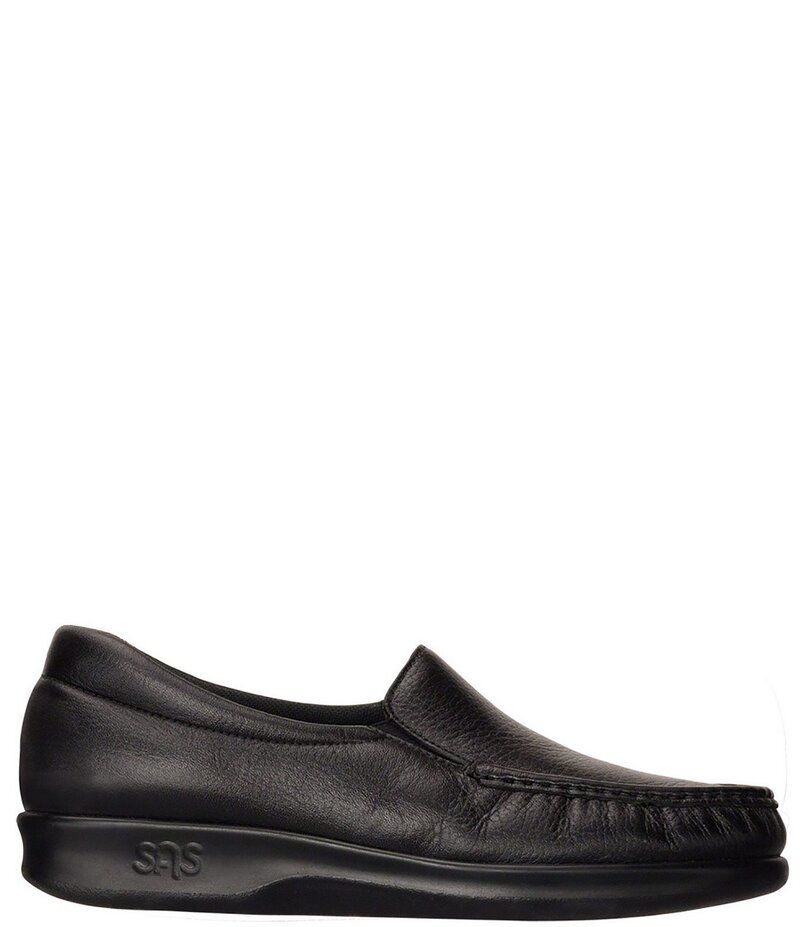 サス レディース シューズ スリッポン・ローファー レザー ローファー SAS Twin Leather Moc Toe Loafers Black ブラック